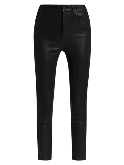 Paige Margot Ankle Ultra High Rise Skinny Jeans - Black Willow