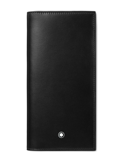Montblanc Men's Meisterstück Long Bifold Leather Wallet In Black