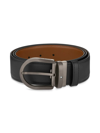 MONTBLANC MEN'S LEATHER HORSESHOE BUCKLE BELT