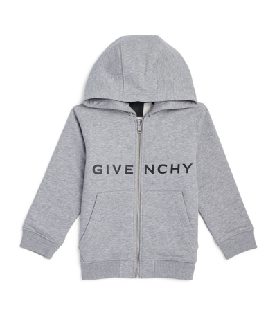 Givenchy Cotton-blend Zip Hoodie (12+ Years) In A47 Grey Marl