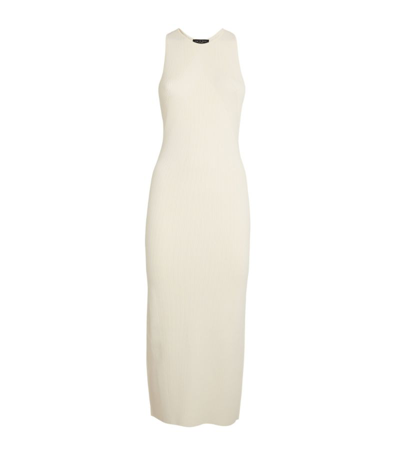 Rag & Bone Kishi Ribbed-knit Dress In Off-white