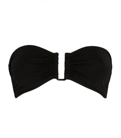 Eres Show Bandeau U-hardware Bikini Top In Black