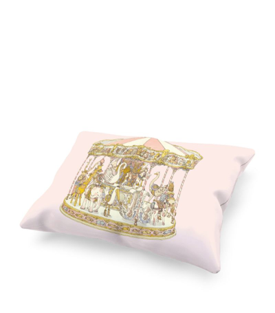 Atelier Choux Kids' Cotton-satin Carousel Pillow In Multi