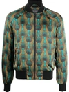 OZWALD BOATENG OZWALD BOATENG PRINTED SILK BOMBER JACKET