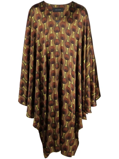 OZWALD BOATENG OZWALD BOATENG PRINTED SILK KAFTAN