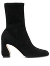 SI ROSSI SI ROSSI STRETCH SUEDE HEEL ANKLE BOOTS