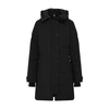 Canada Goose Shelburne Quilted Coyote Fur-trim Parka In Black Noir
