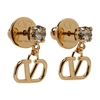 Valentino Vlogo Pendant Stud Earrings In Mh5