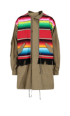Junya Watanabe Rainbow-tabard-overlay Parka
