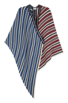 Ferragamo Striped Wool & Cashmere Knit Poncho In Multicolor