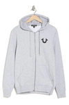 True Religion Brand Jeans Buddha Zip Hoodie In Heather Grey