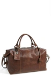 Frye Logan Overnight Leather Duffle Bag In Dark Brown