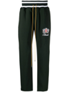Rhude Logo-embroidered Tapered Stretch-woven Jogging Bottoms In 0480 Forest
