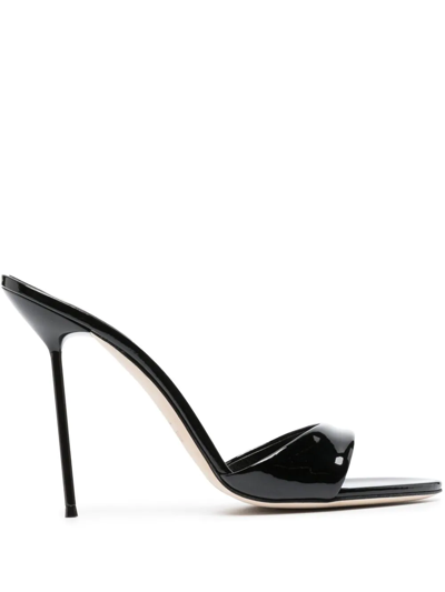 Paris Texas Lidia 105mm Patent-leather Sandals In Black