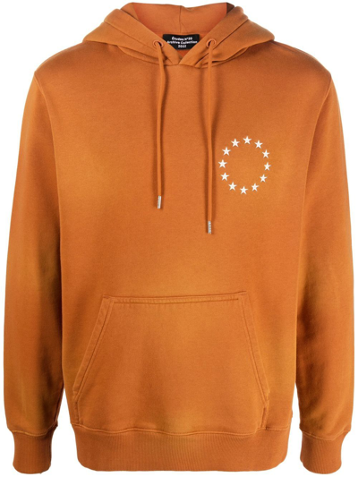 Etudes Studio Klein Europa Spray-print Hoodie In Brown