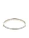 Monica Vinader Sterling Silver Diamond Pave Essential Bangle Bracelet In Silver