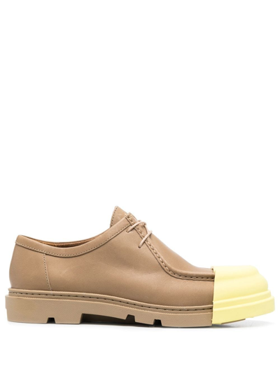 Camper Two-tone Lace-up Loafers In Neutrals