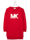 Michael Kors Logo-print Sweatshirt Dress In Red