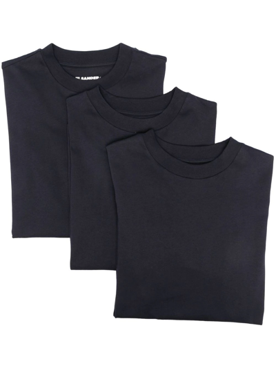Jil Sander Logo-patch Long-sleeve Top In Black
