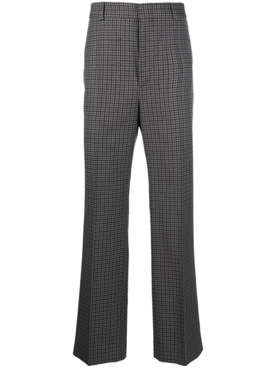 Valentino Ministud Pattern Tailored Trousers In Grey