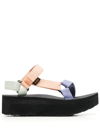 Teva Flatform Universal Platform Wedge In Sherbert Multi In Pink