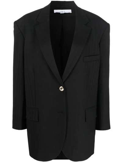 Iro Striped-jacquard Tailored Blazer In Black