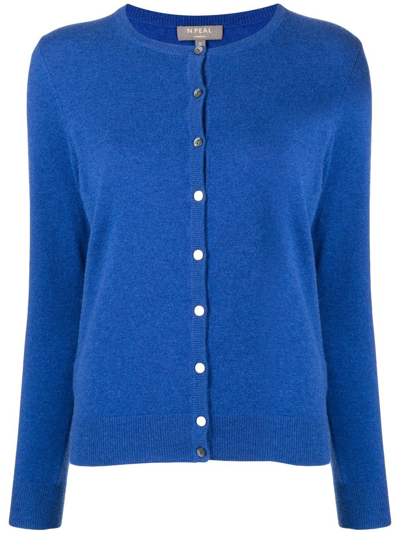 N.peal Cashmere Knitted Cardigan In Blue