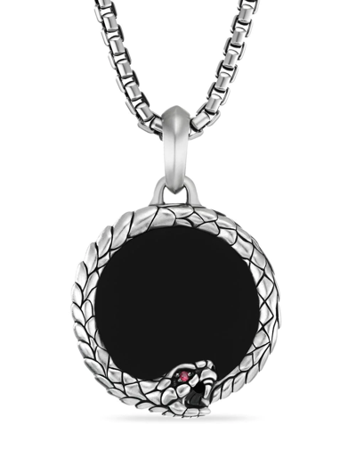 David Yurman Sterling Silver Onyx Pendant