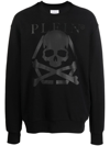 Philipp Plein Skull-print Crew Neck Sweatshirt In Black