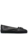 Ferragamo Vara Buckle-detail Espadrilles In Black