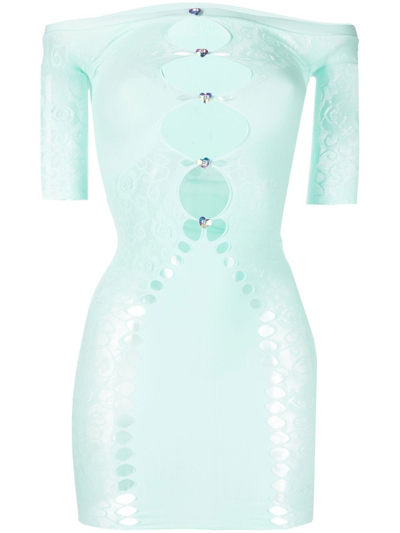 Poster Girl Blue Alice Cut-out Mini Dress