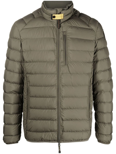Parajumpers Quilted Zip-up Down Jacket In Green