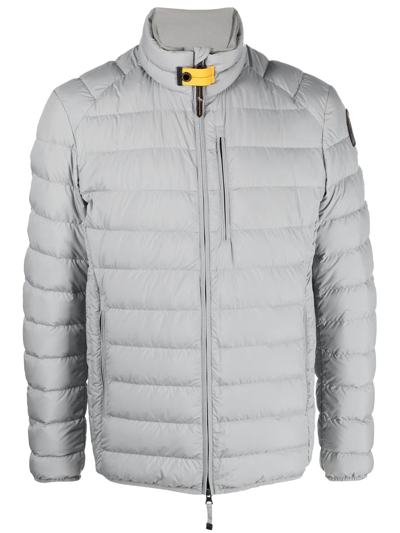 Parajumpers Logo-patch Padded Down Jacket In Grau
