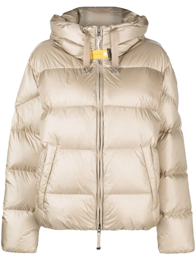 Parajumpers Missie Windproof & Water Repellent 830-fill Power Down Nylon Taffeta Puffer Jacket In Beige