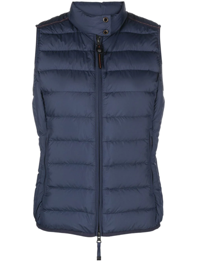 Parajumpers Down Funnel-neck Gilet In Blau