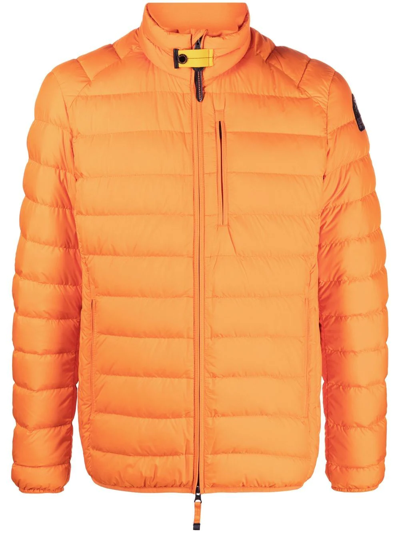 Parajumpers Logo-patch Padded Down Jacket In Orange