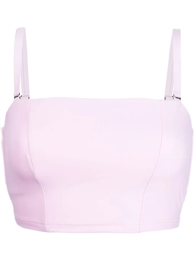 Bondi Born Becca Square-neck Bikini Top In Pink