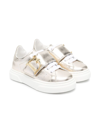 DSQUARED2 LOGO-PLAQUE TOUCH-STRAP SNEAKERS