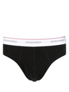 Dsquared2 Cotton Slip With Front Push Up In Black