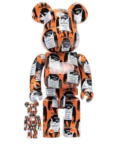 Medicom Toy X Brandalism Bearbrick Toy Set In Orange