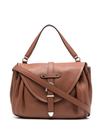 Coccinelle Leather Tote Bag In Brown