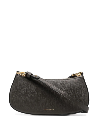 Coccinelle Merveille Leather Mini Bag In Grey