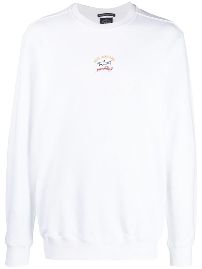 Paul & Shark Logo-print Sweatshirt In White
