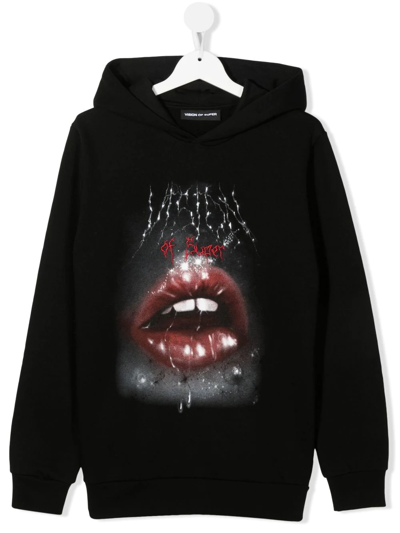 Vision Of Super Teen Graphic-print Cotton Hoodie In Schwarz