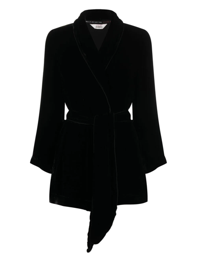 Sleeping With Jacques The Bon Vivant Robe Lounge Jacket In Schwarz