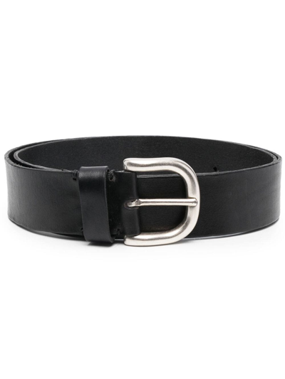P.a.r.o.s.h Parosh Buckle-fastening Leather Belt In Black