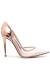 Gianvito Rossi Rose Pink Hortensia Crystal-embellished Pumps In Pink