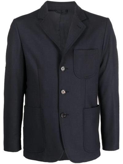 Aspesi Wool-blend Blazer In Blue