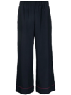 P.a.r.o.s.h Parosh Straight-leg Cropped Trousers In Blue