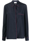 P.a.r.o.s.h . Seam-detail Button-up Shirt In Blue